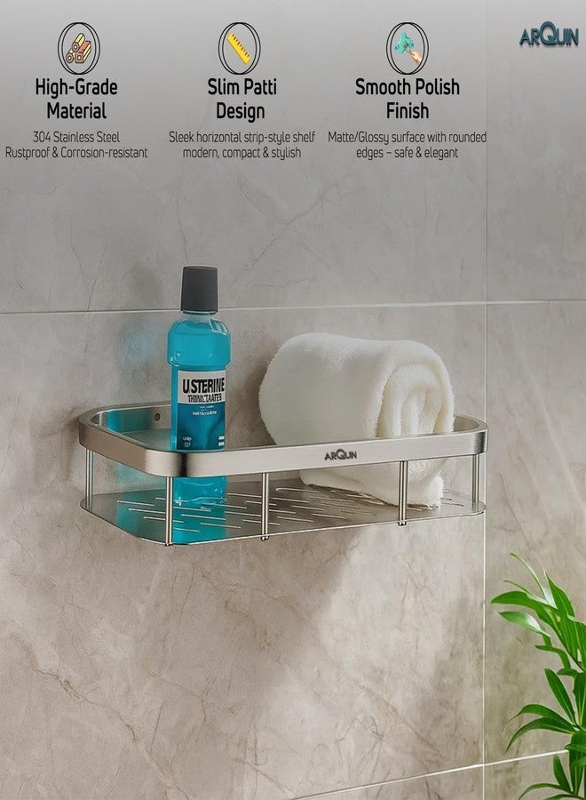 ARQUIN Bathroom Shelf for Wall | 304 Stainless Steel Bathroom Organizer Storage Shelves for Kitchen/Racks and Shelves | Wall Shelf for 15x5 Inch | Shelves for Bathroom - Image 4